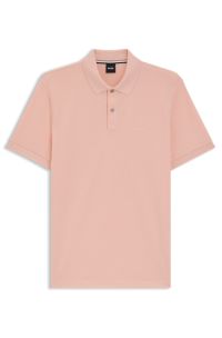 Pallas polo shirt in cotton piqué with logo details, light pink