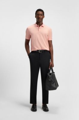 Pallas polo shirt in cotton piqu&eacute; with logo details, light pink