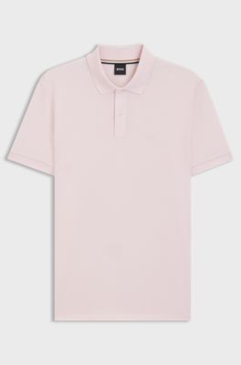 Pallas polo shirt in cotton piqu&eacute; with logo details, light pink