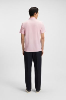 Pallas polo shirt in cotton piqu&eacute; with logo details, light pink
