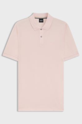 Pallas polo shirt in cotton piqu&eacute; with logo details, light pink
