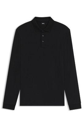Regular-fit polo shirt in interlock cotton