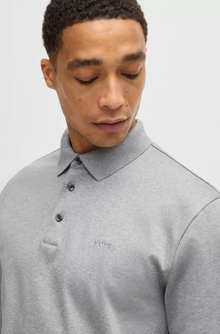 Regular-fit polo shirt in interlock cotton