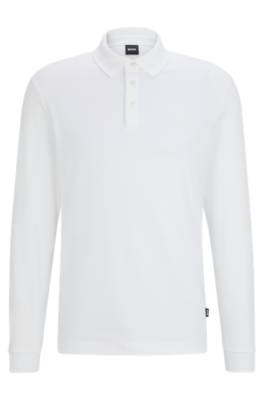 Hugo Boss Organic-cotton Polo Shirt With Embroidered Logo