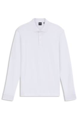 Hugo Boss Organic-cotton Polo Shirt With Embroidered Logo