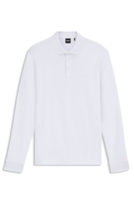 Polo en coton interlock à logo brodé