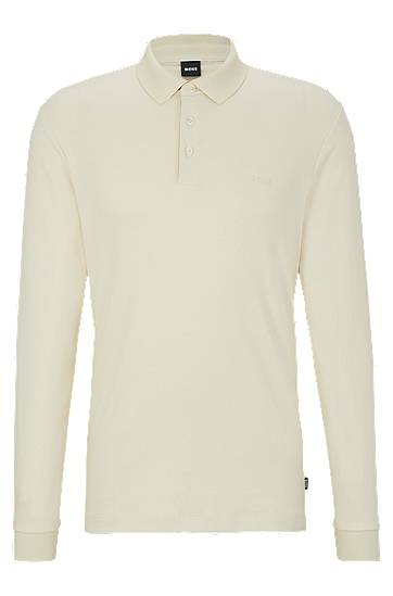 Hugo Boss Organic-cotton Polo Shirt With Embroidered Logo