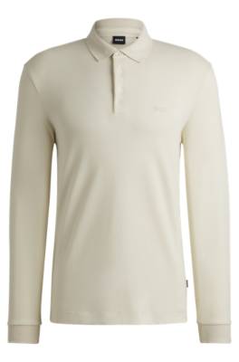 Hugo Boss Organic-cotton Polo Shirt With Embroidered Logo