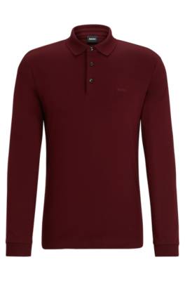 Hugo Boss Organic-cotton Polo Shirt With Embroidered Logo