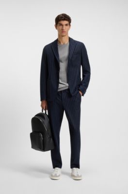 Slim-fit T-shirt in mercerised cotton, Silver