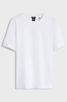 Slim-fit T-shirt in mercerised cotton, White