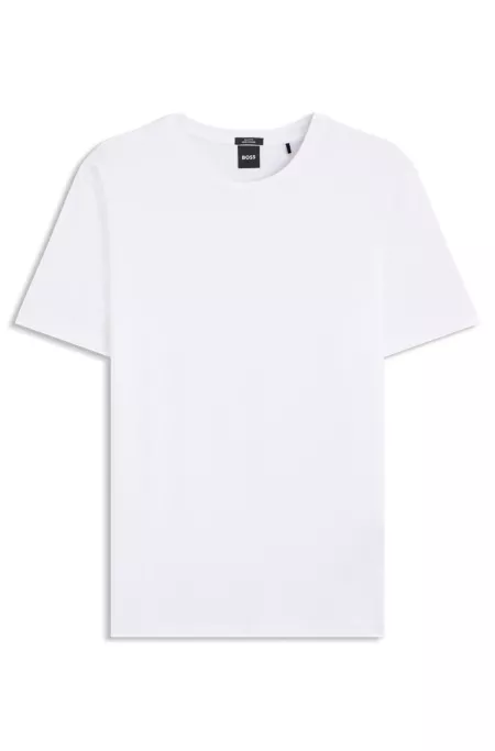Slim-fit T-shirt in mercerised cotton