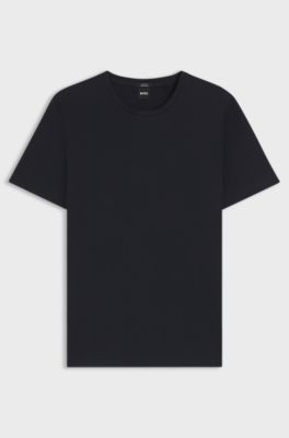 Camiseta slim fit de algod&oacute;n mercerizado, Azul oscuro