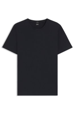 Boss Uomo Blu Scuro T-Shirt In Cotone