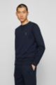 Relaxed-fit sweatshirt van katoen met logopatch, Donkerblauw