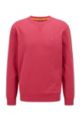 Relaxed-fit cotton sweatshirt with logo patch, Pink