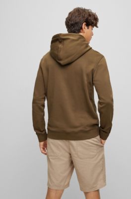 Sweat en coton à col zippé HUGO BOSS Homme Vêtements Pulls & Gilets Gilets Sweats zippés avec patch logo 