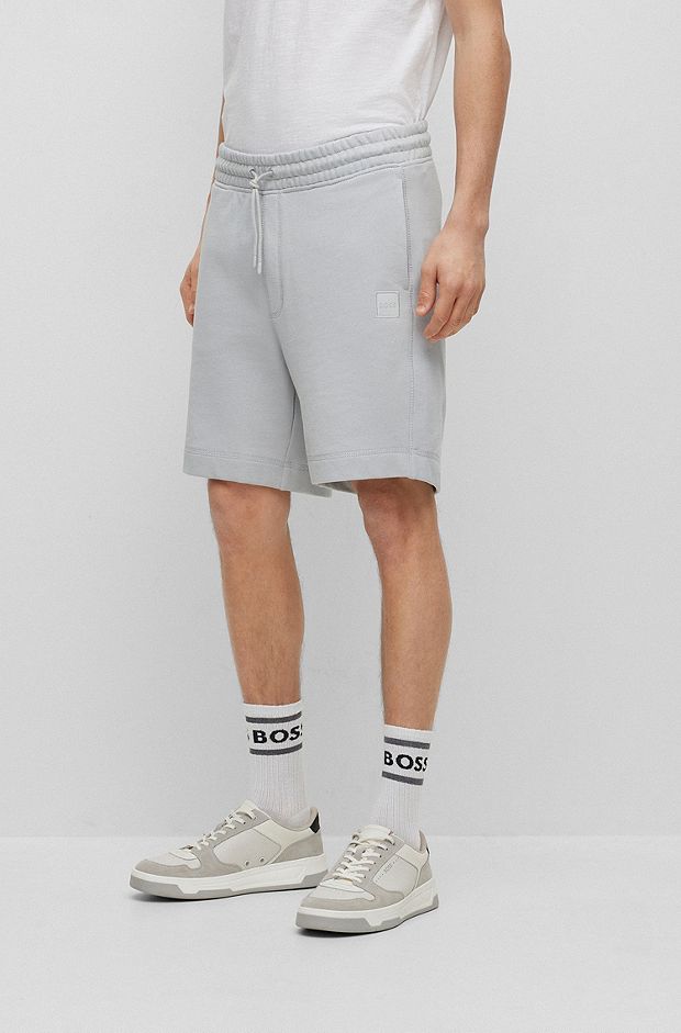 HUGO BOSS Regular Fit 100% Cotton Logo Sweat Shorts Medium Gray S / M NEW  w/Tags