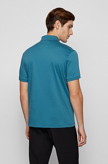 丝光棉质常规版型 Polo 衫,  365_Open Green