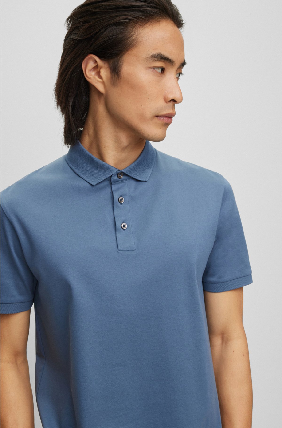 BOSS - Regular-fit polo shirt in mercerized cotton