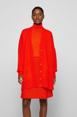 Women's Sweaters Cardigans | Orange | HUGO BOSS