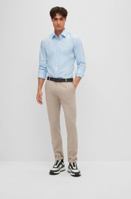 eleganti e chino Pantaloni Chino Schino-slim D da Uomo di BOSS by HUGO BOSS in Blu Uomo Abbigliamento da Pantaloni casual 