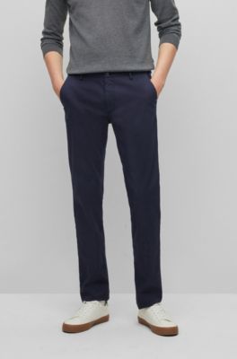 blue stretch chinos