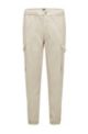 Cotton-blend cargo trousers with signature trims, Light Beige
