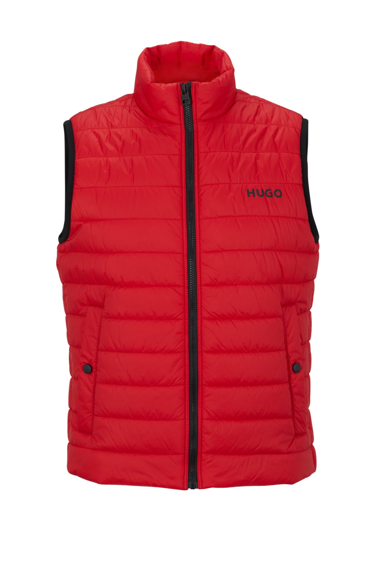 - padded gilet with logo