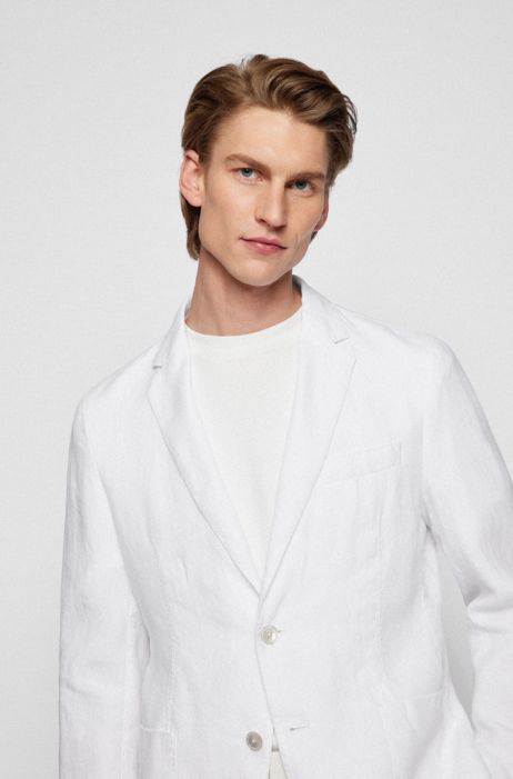 Boss Chaqueta Slim Fit En Panama De Lino Puro