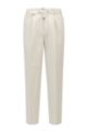 Cropped relaxed-fit trousers in a cotton blend, White