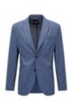 Packable slim-fit jacket in performance-stretch mesh fabric, Light Blue