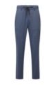 Packable slim-fit trousers in performance-stretch mesh, Blue