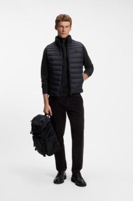 Sudadera de felpa de algod&oacute;n con cuello con cremallera, Negro