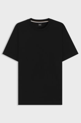 Regular-fit T-shirt in cotton jersey, Black