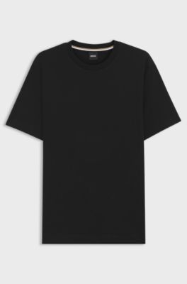 Regular-fit T-shirt in cotton jersey, Black