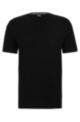 Camiseta regular fit en punto de algodón, Negro
