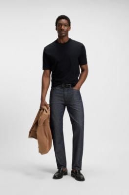 T-shirt regular fit in jersey di cotone, Nero