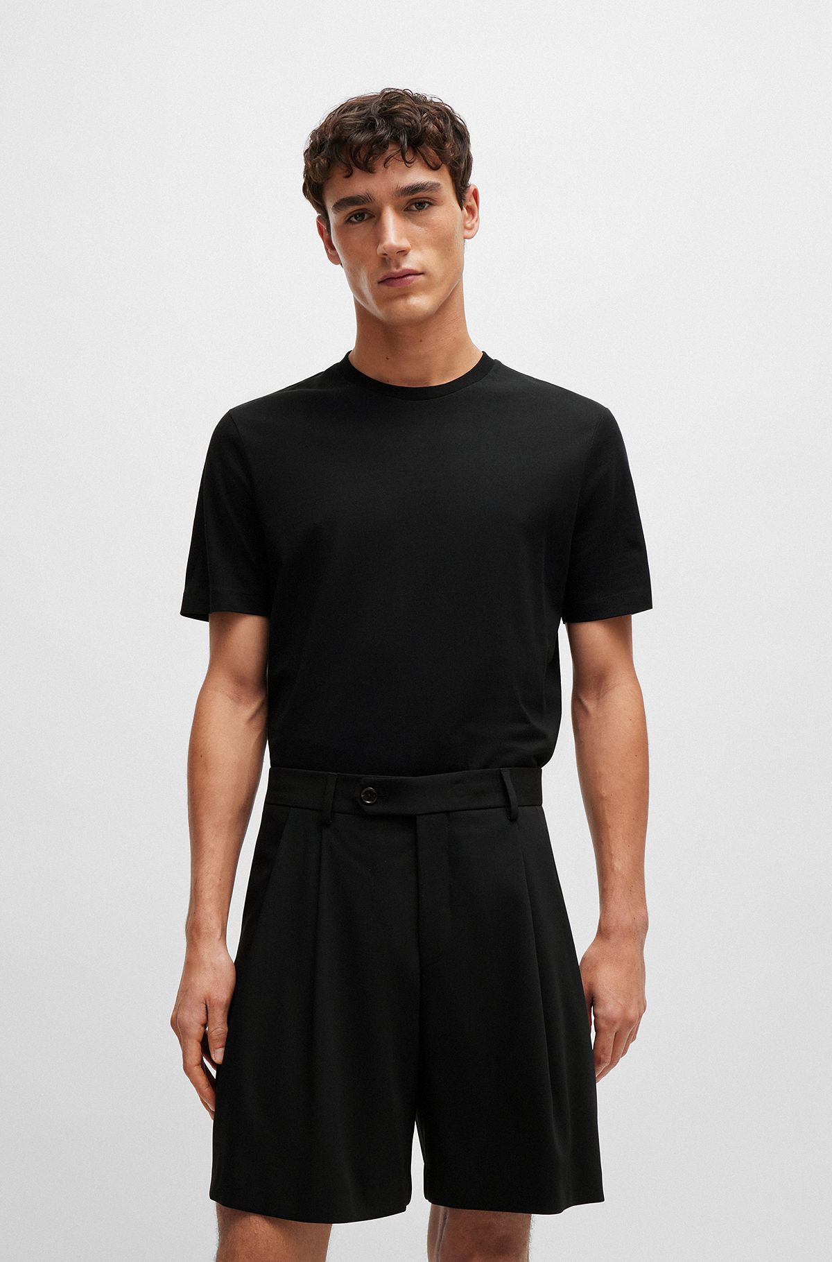Cotton-jersey T-shirt in a regular fit, Black