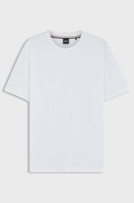 T-shirt regular fit in jersey di cotone, Bianco