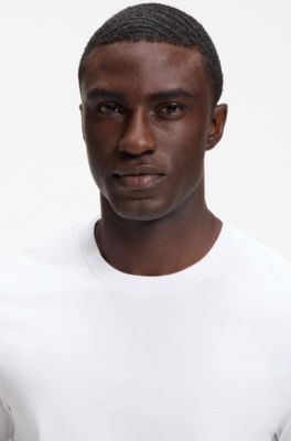 Regular-fit T-shirt in cotton jersey, White