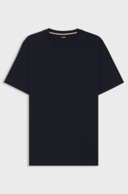 Regular-fit T-shirt in cotton jersey, Dark Blue