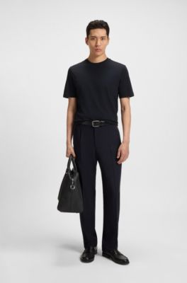 T-shirt regular fit in jersey di cotone, Blu scuro