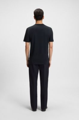 Regular-fit T-shirt van katoenen jersey, Donkerblauw