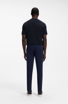 Regular-fit T-shirt in cotton jersey, Dark Blue