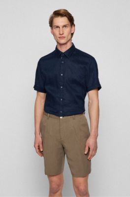 hugo boss short sleeve dress shirts