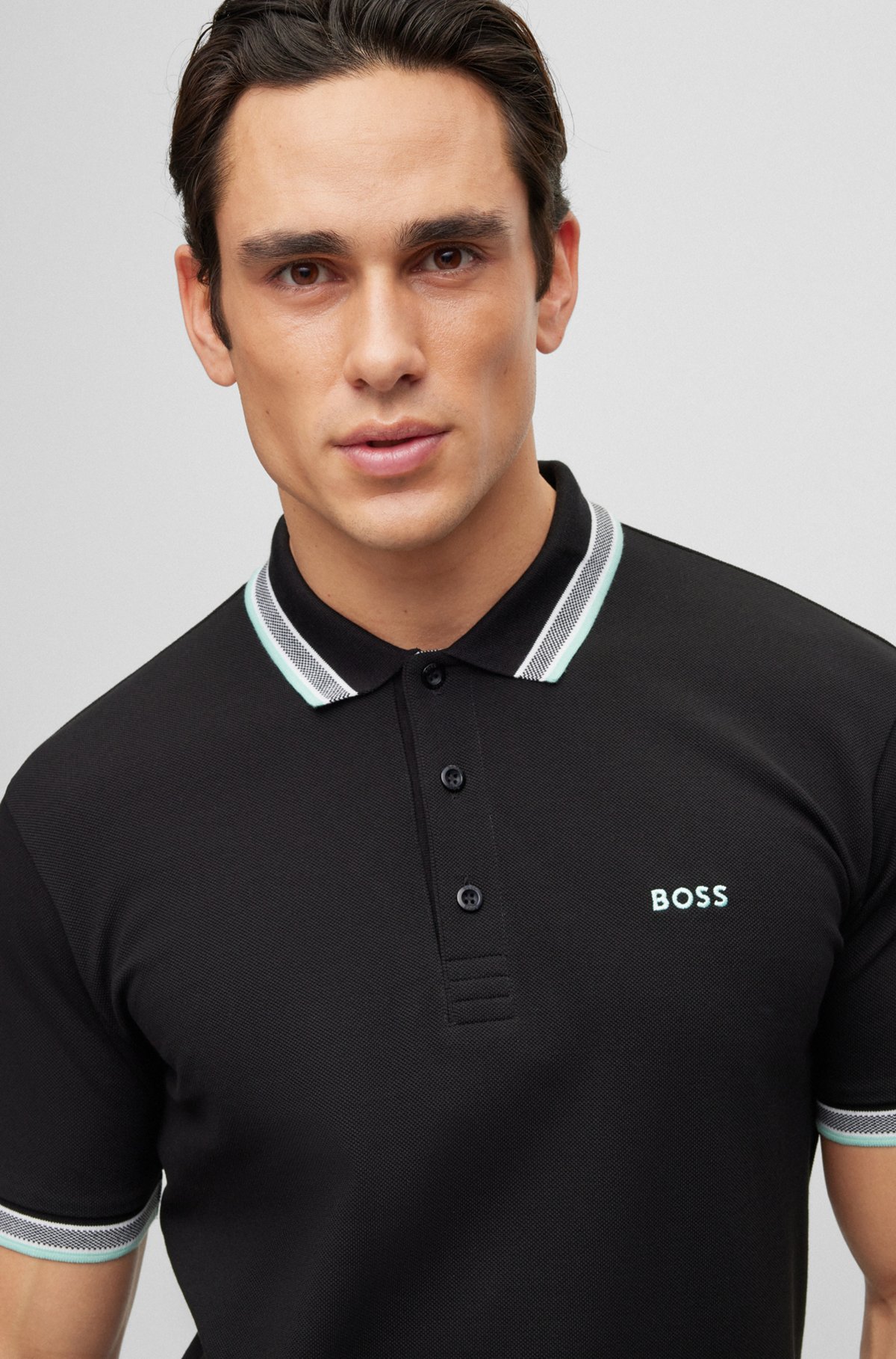 Oneerlijk Middel aluminium BOSS - Organic-cotton polo shirt with logo
