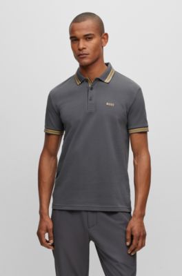 Discount hugo boss grey polo shirt Top Sellers