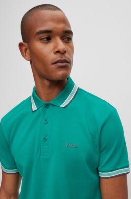 BOSS Organiccotton polo shirt with logo