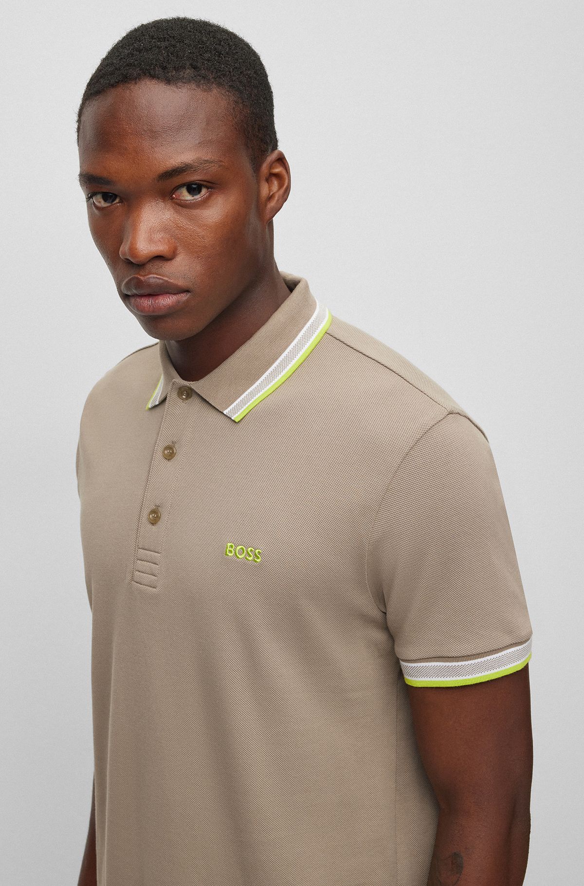 Shirts by Polo HUGO | Beige Menswear Men BOSS Designer for